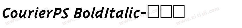 CourierPS BoldItalic字体转换